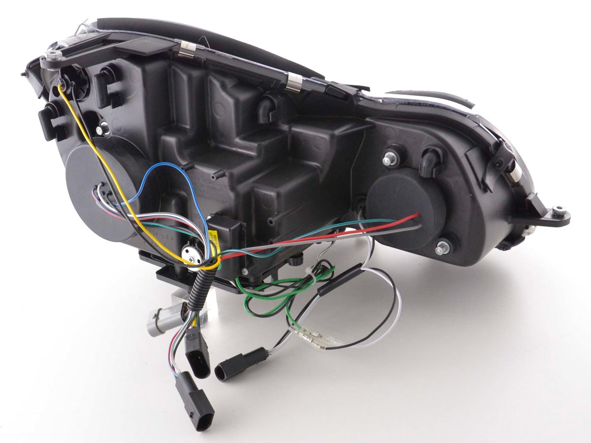 Scheinwerfer Set Daylight LED TFL-Optik Mercedes E-Klasse Typ W211 02-06 schwarz Scheinwerfer Set Daylight LED TFL-Optik Mercedes E-Klasse Typ W211 02-06 schwarz